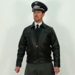 TG130 Black Leather Pilots Jacket