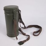 TG901 M1938 German Green Gas Mask Tin and Straps by FAB