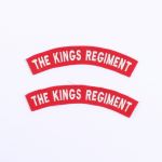WD696 The Kings Reg Shoulder Titles