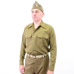 AG1079  Army Wool Collared Shirt