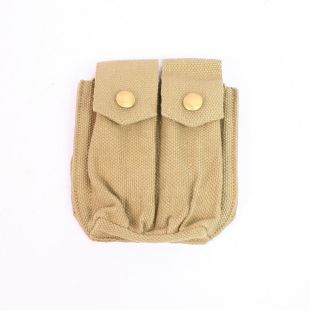 1937 Tan Browning Twin Pistol Mag Pouch by Kay Canvas 