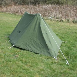 1943 Pup Tent 2 x US Army WW2 Shelter Halves, poles and pegs
