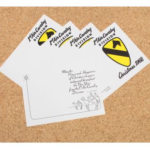 1st Air Cavalry Divison 1968 Vietnam Chrismas cards Pack of 5 cards