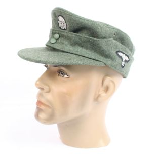 2 Button Waffen SS M43 Field Cap With Eagle on the Side by EREL