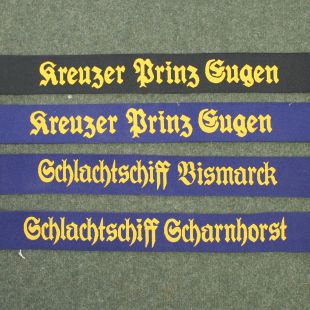 4 x German Naval Cap Tallies