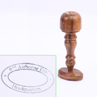 British 6th Airborne Division wooden Rubber Ink Stamp