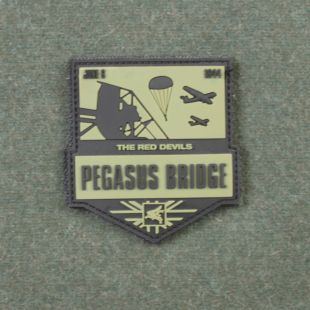 6th Airborne Pegasus Bridge Rubber hook and loop Badge