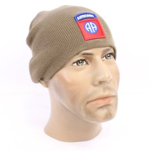 82nd Airborne US Beanie Hat Olive Green