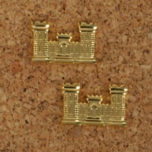 Engineers Officers Branch of Service metal badges