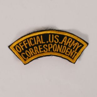 Official US Army Correspondent patch.