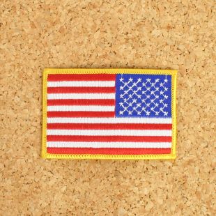 Reversed US Flag Patch Full Colour Sew On