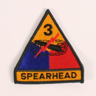US 3rd Armoured Division patch with Spearhead tab.