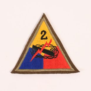 2nd Armoured Division Patch. 1930's style with wool edge