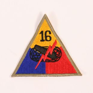 US 16th Armoured Division Shoulder Patch.