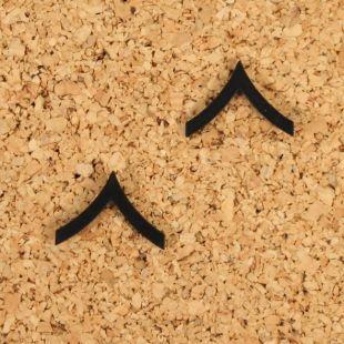 USMC PFC Private First Class Subdued Collar Rank Black Metal