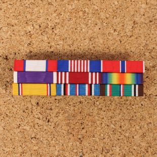 US WW2 9 Ribbon Bar Set. Army Medal Ribbon Bar set.