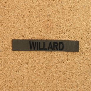 WILLARD Name Tape Apocalypse Now