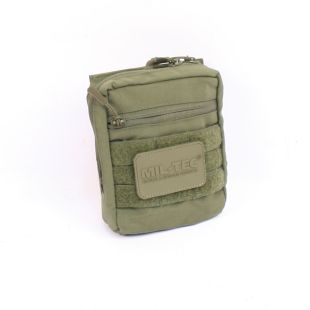 Admin Pouch with Hook and Loop Fastening on the back Olive