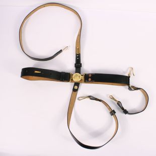 Officers Belt with Sabre Sword Straps and Cross Straps Confederate