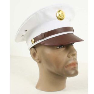 US Army WW2 Military Police Enlisted Mans White Service Cap