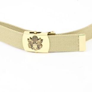 US Officers Army Trouser Belt with Army Crest Buckle