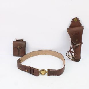 Colt 45 Officers Leather Cavalry Belt Rig