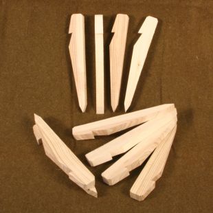  12" Wooden Tent Pegs set of 10 