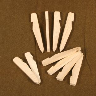  9" Wooden Tent Pegs x 10 