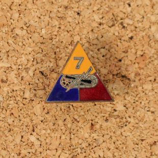 7th Armoured Division Metal DI Badge