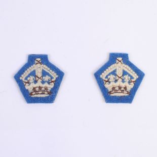 Airborne Pale blue British Army Officers Cloth Rank kings Crowns