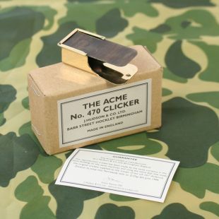 No. 470 ACME Clicker. The original airborne paratrooper cricket. Brass