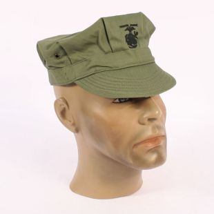 USMC P41 Utility Cap Green With Printed EGA Badge