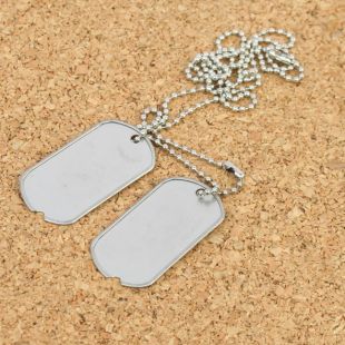 US M1940 Dog Tags and chain Set. Blank