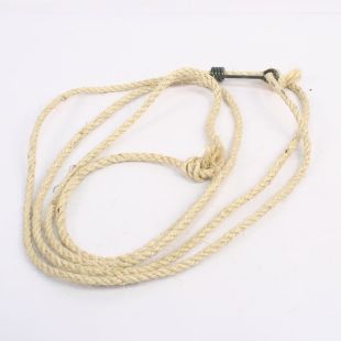 12ft Guy Rope, Hemp Rope with Metal Toggle