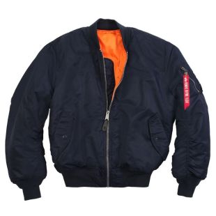 Alpha Industries MA1 Flight Jacket Replica Blue