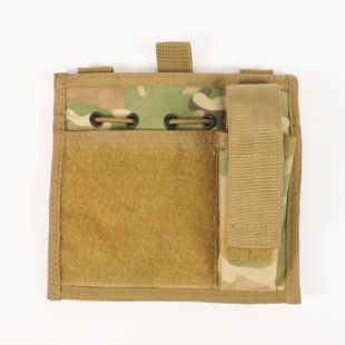 MTP Molle Vest Admin Panel with torch pouch. Multicamo