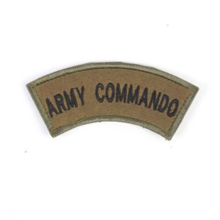 Army Commando Title Hook and Loop Green