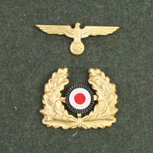 Army General's Heer Cap Badge Set Eagle Wreath and Cockade by RUM