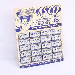 ASCO Razor Blades Display Card