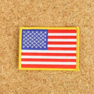American US Flag Patch Colour Sew on 60 x 85mm