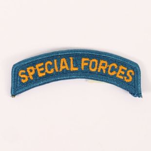 Special Forces Tab. Yellow on Teal Green