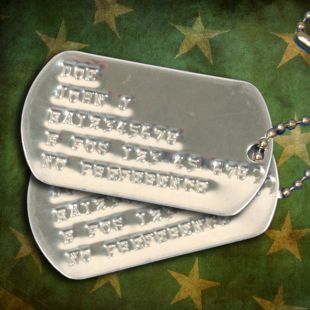 US Army Dog Tags. Vietnam 1967 to 1969 style.