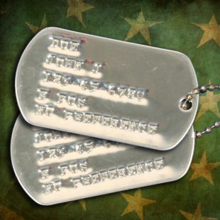 US Dog Tags Vietnam from 1969 to current issue style.