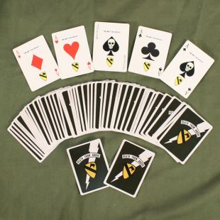We met the Aircav death cards. Apocalypse Now pack of playing cards