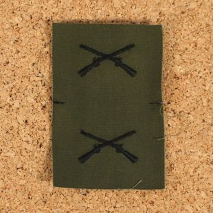 US Infantry Collar Badges Cloth Subdued