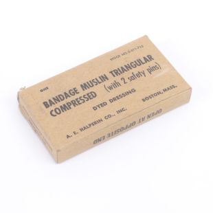 Bandage Muslin Triangular Compressed US Army WW2 Original