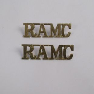 Royal Army Medical Corp RAMC Brass Shoulder Titles