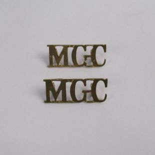 Machine Gun Corp MGC Brass Shoulder Titles