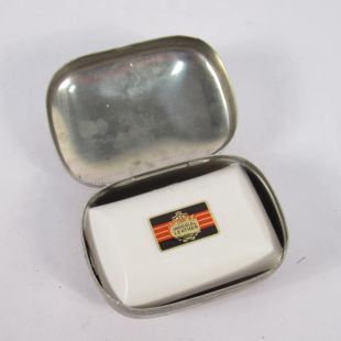 WW2 British Army Aluminum Soap Tin 1945 dated (original)