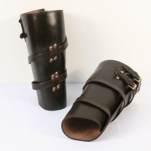 Brown Leather boot top Leggings